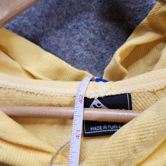 Room 34 Kaftan‎ Shift Dress XL Women Yellow Tassel Organic Cotton Beach Resort - Picture 7 of 12